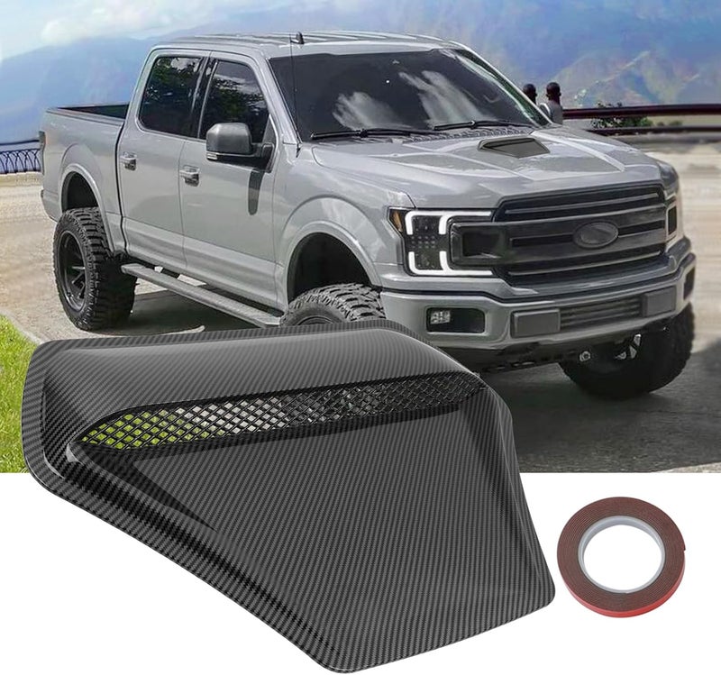 DEERMOTO Hood Vents For Cars,Universal Hood Scoop,Universal Engine Hood Air Vent for Trucks,suit for Dodge Ram 1500 2500 3500Chevy Silverado, F-150, F-250, F-350 - Image 1